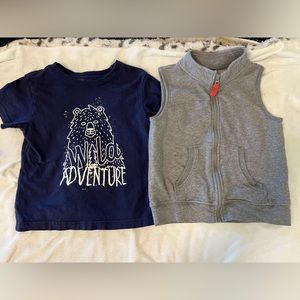 Toddler Boy Short Sleeve Shirt and Vest